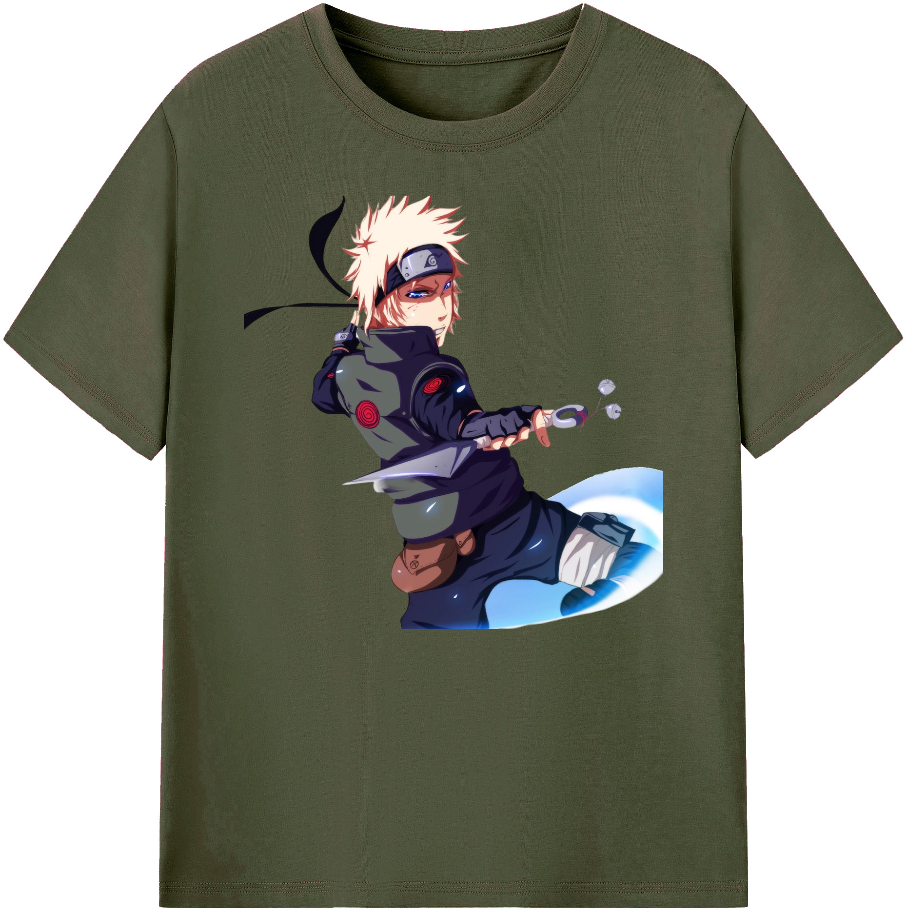 （画像用） NARUTO -ナルト- 波風 ミナト Namikaze Minato 綿100％ メンズ半袖Tシャツ｜肌触りやわらか＆通気性